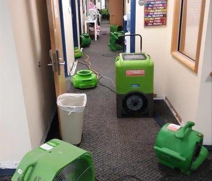 Commercial Hallway with Drying Equipment