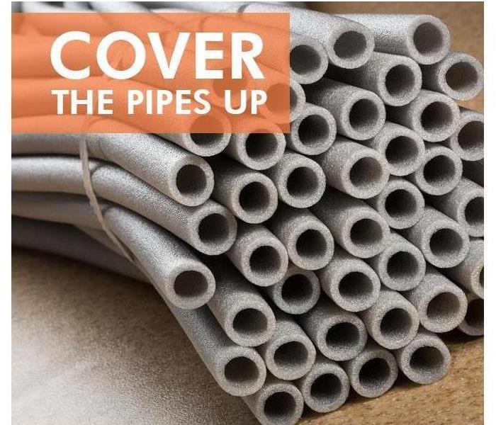 Covering for pipes to prevent freezing